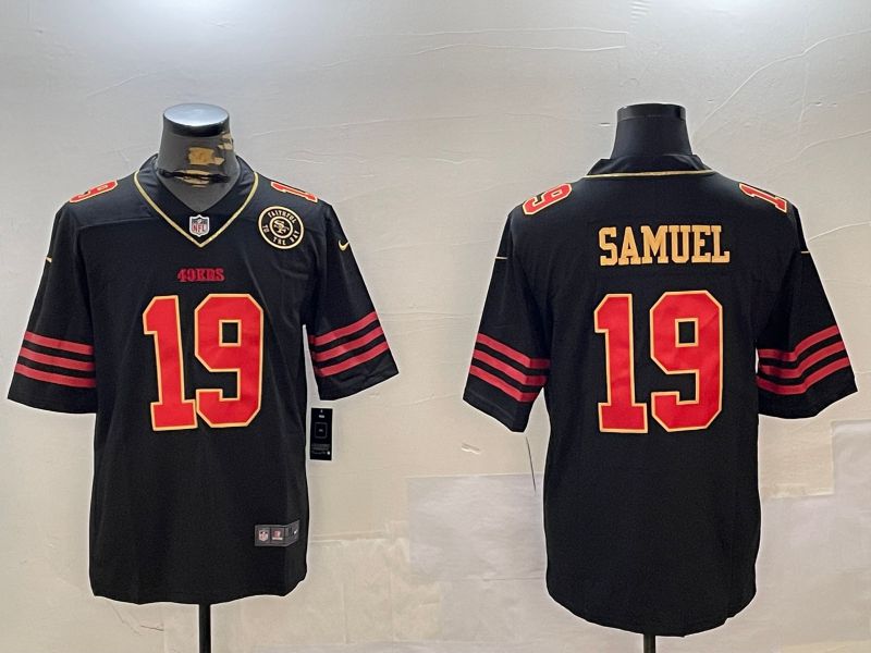 Men San Francisco 49ers #19 Samuel Black Gold 2024 Nike Limited NFL Jersey style 12302->san francisco 49ers->NFL Jersey